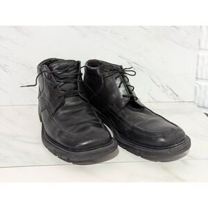 Kenneth Cole Reaction Men's Black Solid Leather High-Top Dress Shoe Size 8